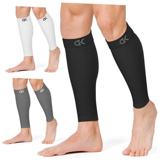 Calf Compression Sleeve for Women & Men XX-Large 04 Black/White/Grey
