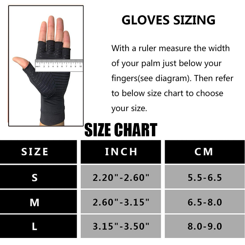 Cooper Anti Arthritis Gloves Wrist Hand Health Compression Therapy Rheumatoid