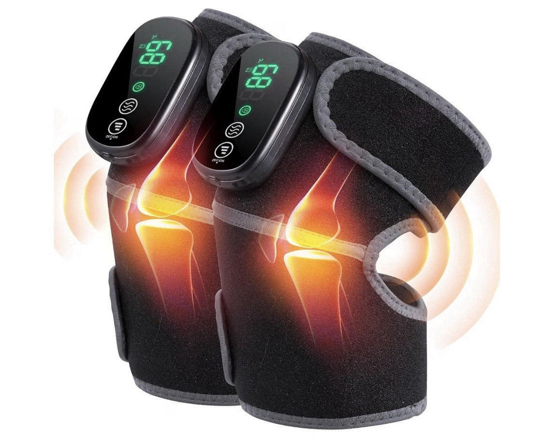 Open Box HOMVIMI Heated Knee Massager 2 Pack Cordless Heat Vibration