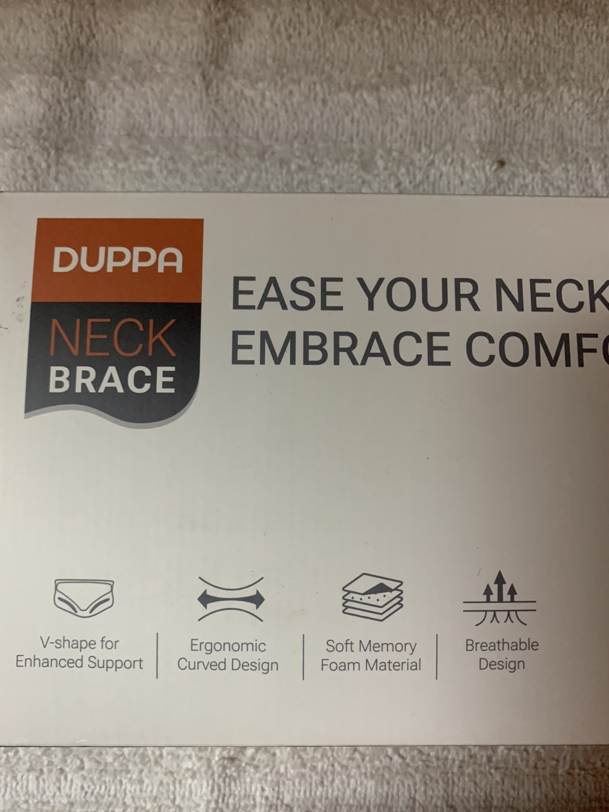 Ergonomic V-Shaped Neck Brace for Neck Pain Relief and Support, Throat-Friendly