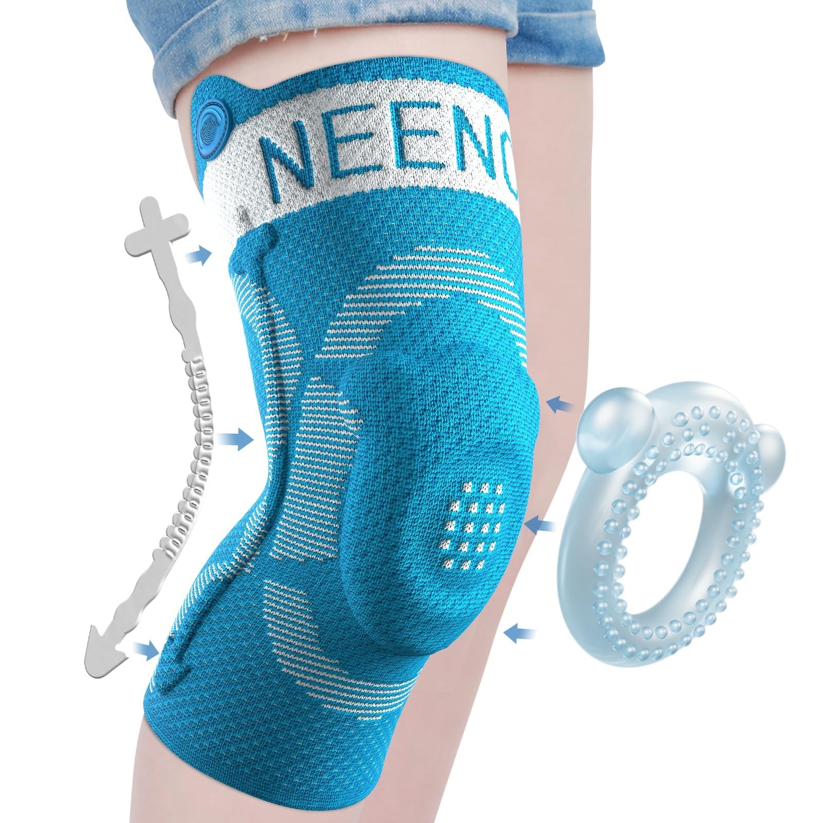 NEENCA Kids Knee Brace Sleeve Youth Knee Compression Sleeve for Children Unisex