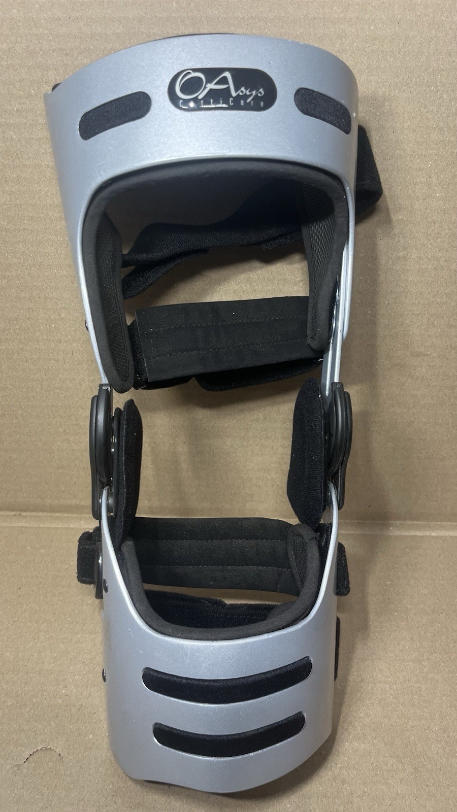 RIGHT LARGE Ossur Oasys Carticare Knee Brace Adjustable Gray Silver