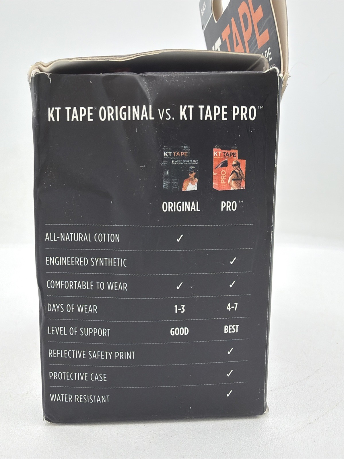 KT Tape Kinesiology Therapeutic Sports Tape, 20 Strips, 10″ Precut, Black (K43)