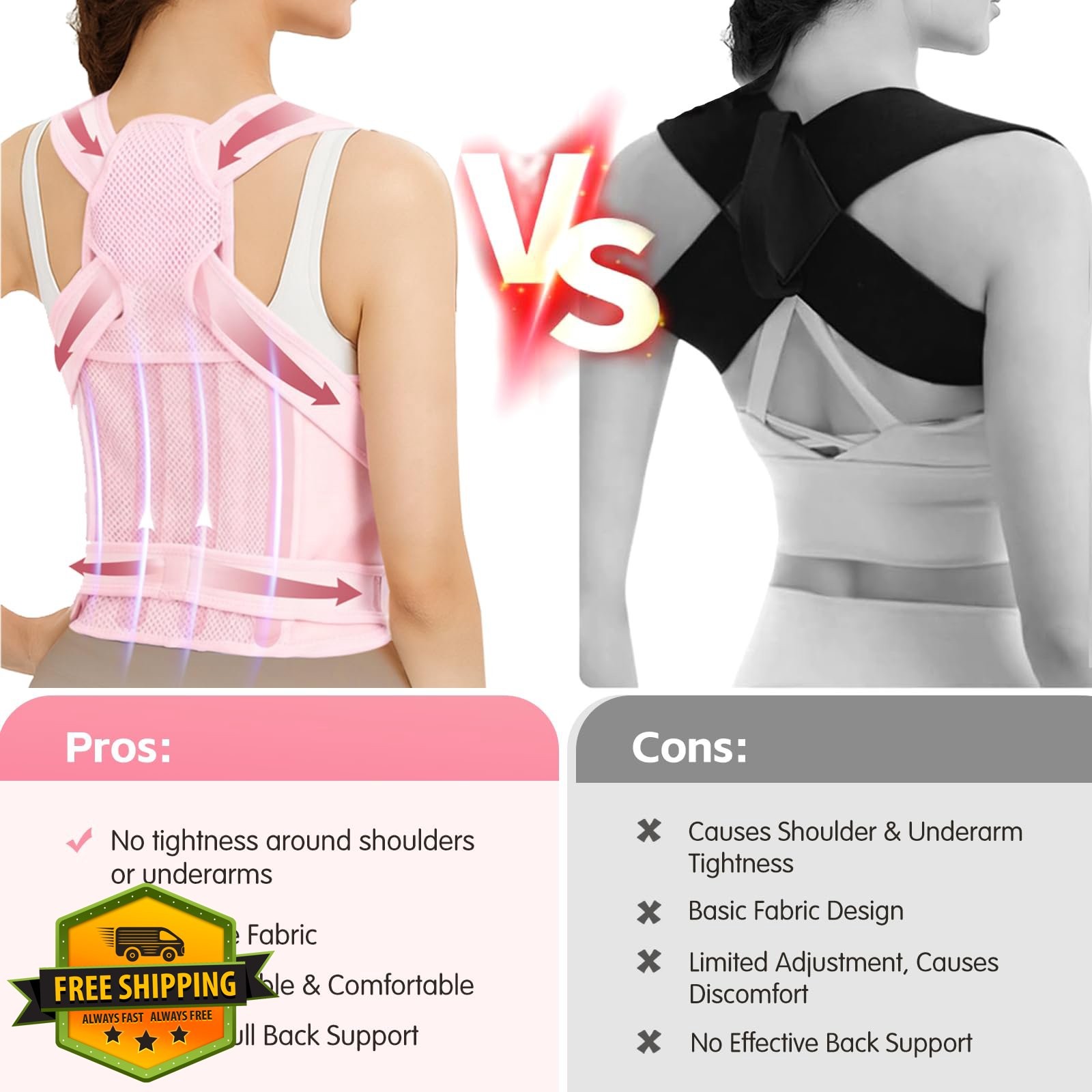 GooseFit Posture Corrector Black Large