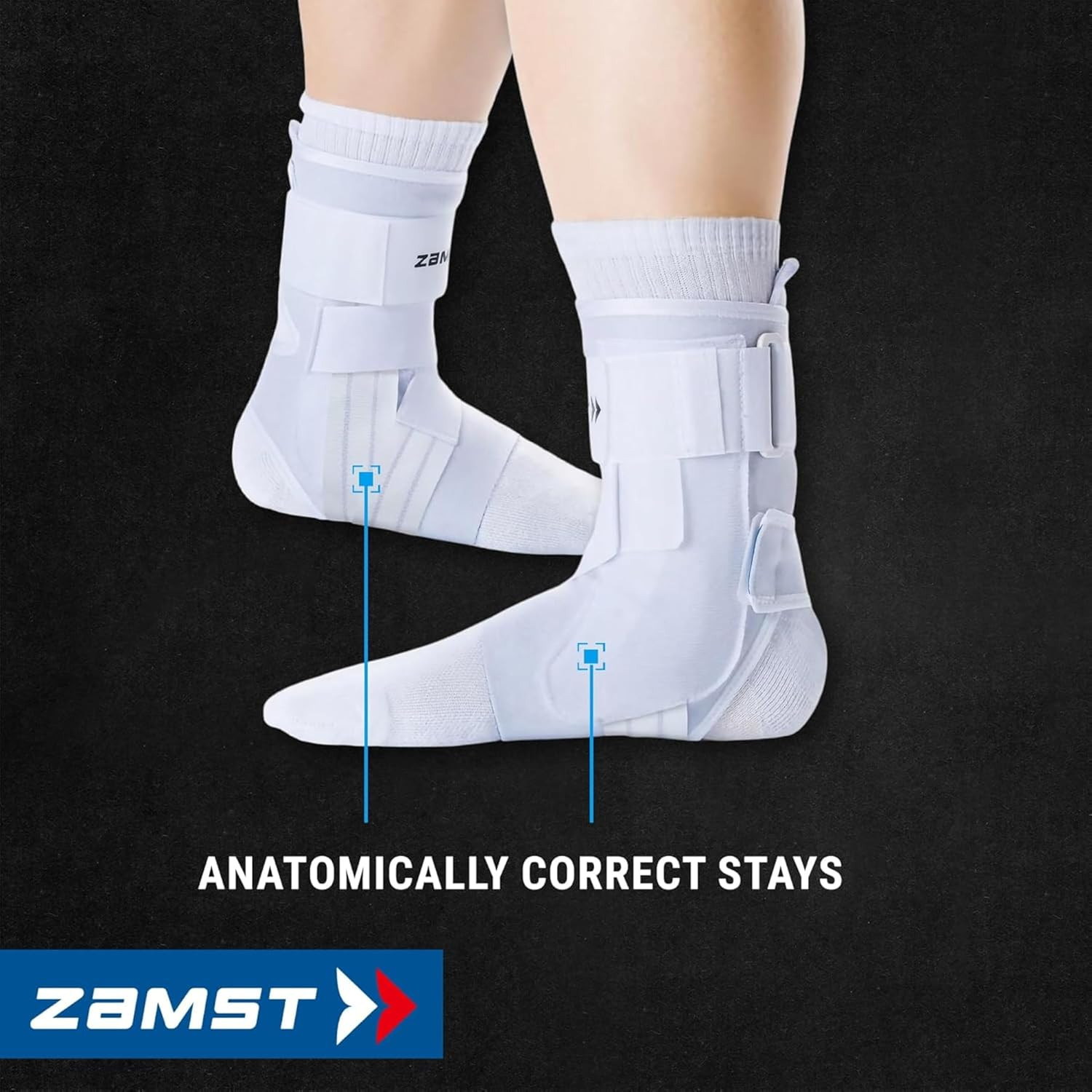 A1 Strong Ankle Brace Sports Sprains – White, Left, M | Breathable Design for Me