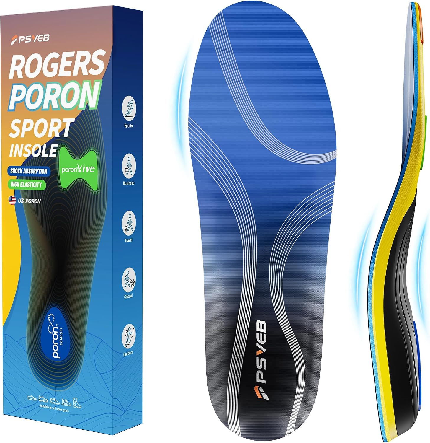 Professional Heavy Duty Support Pain Relief Orthotics – over 230+ Lbs Plantar Fa