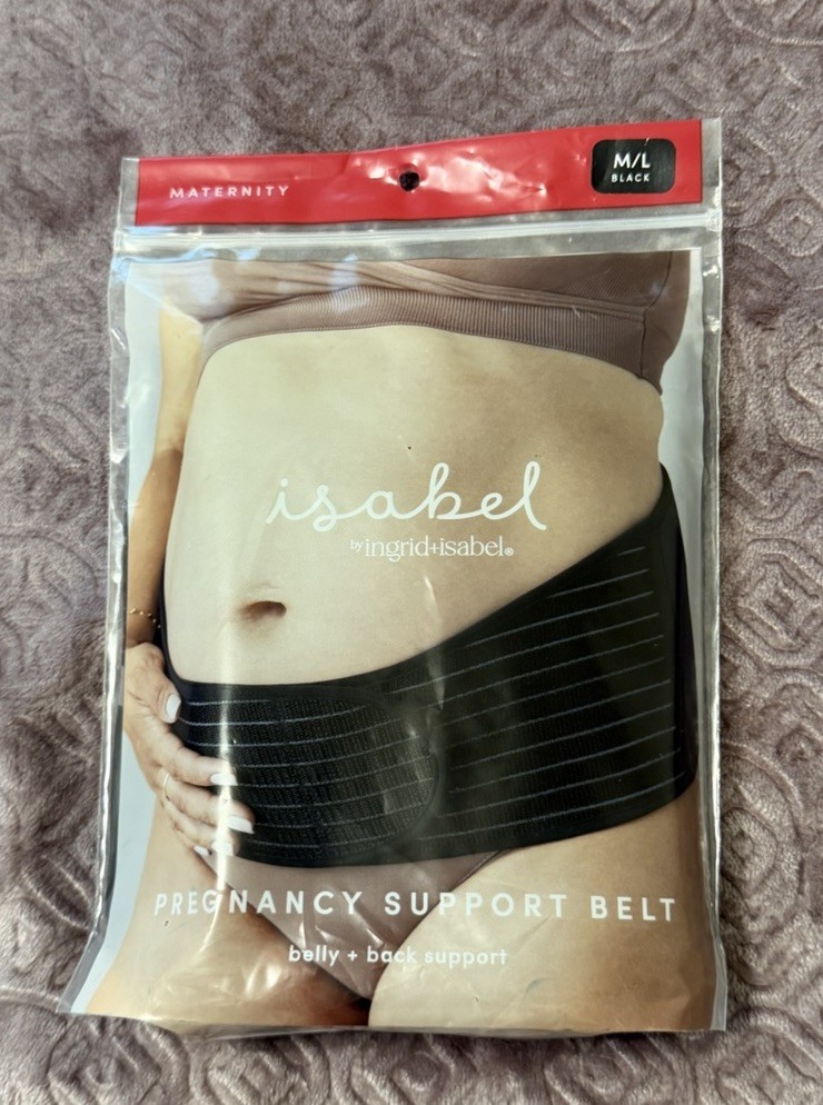 Isabel by Ingrid+Isabel Adjustable Pregnancy Support Belt Size M/L Black