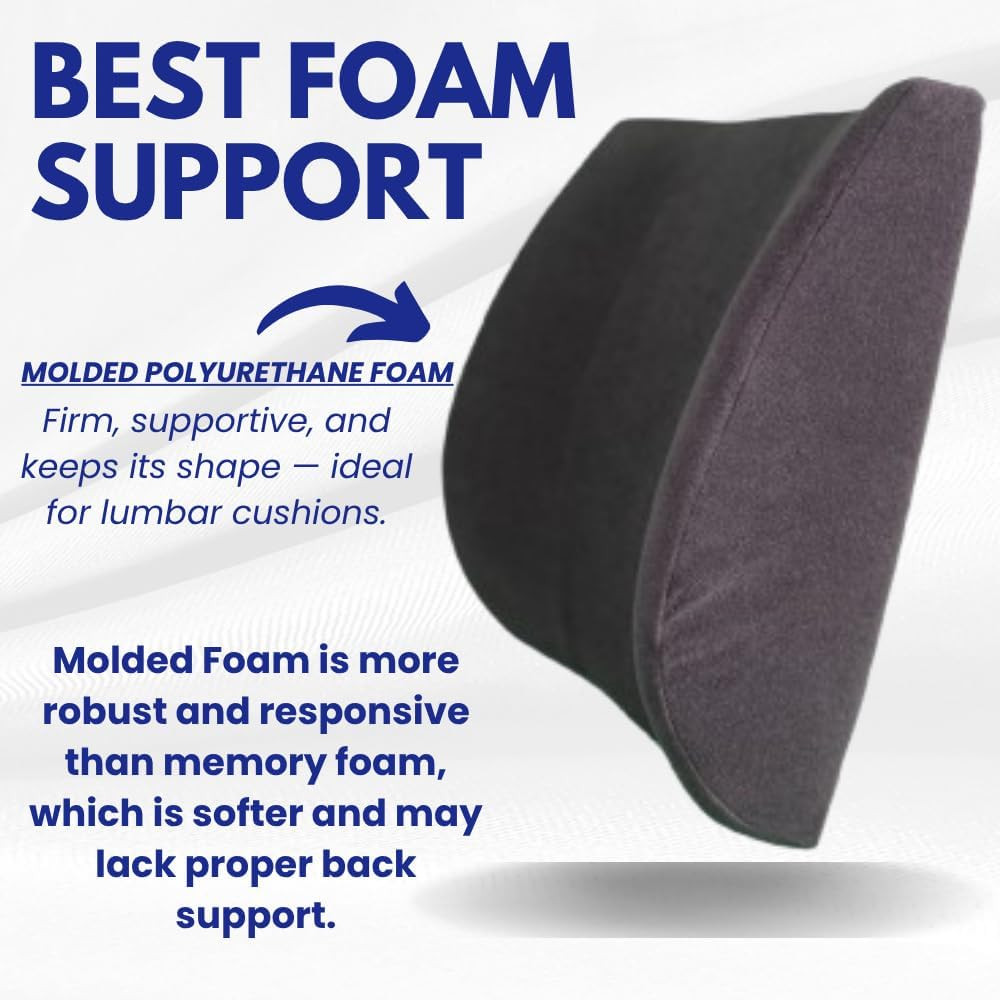 Back-Huggar – Traditonal/Regular Style – the Original Lumbar Cushion – Black