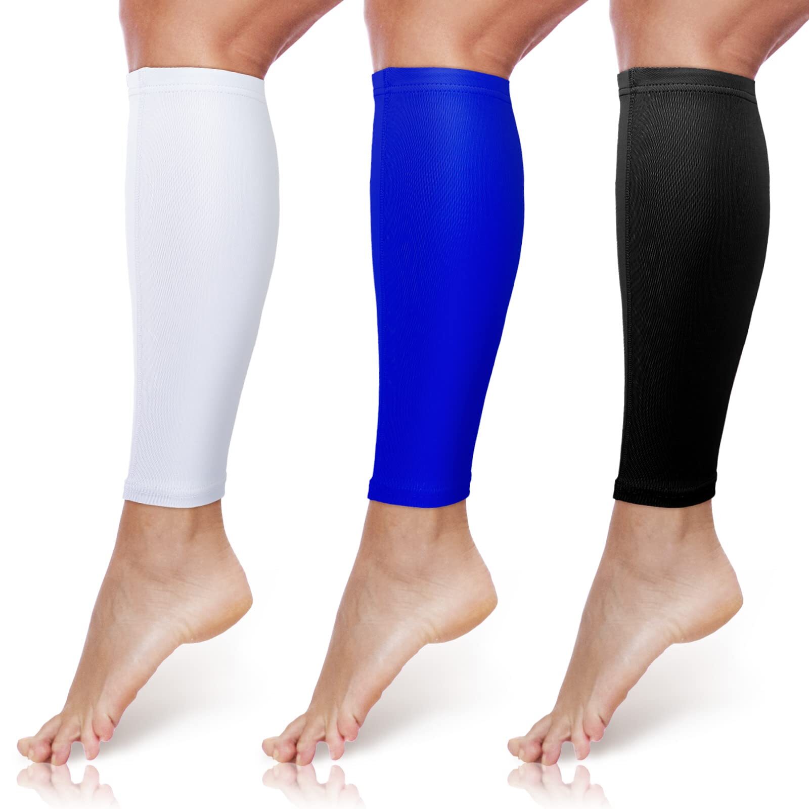 3 Pairs Calf Compression Sleeves for Men And Women Football Leg Sleeve Footle…