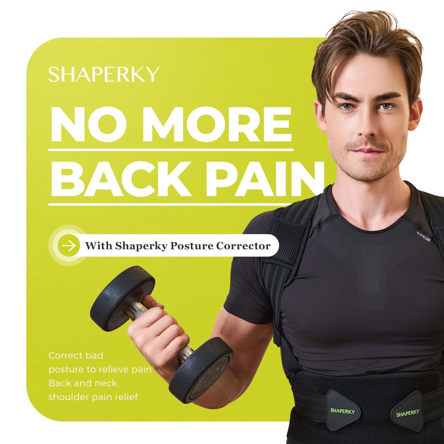 SHAPERKY Posture Corrector for Women and Men, Adjustable Upper Back Small/M