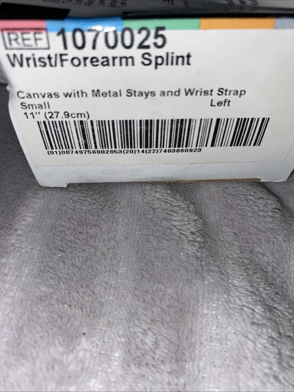 DeRoyal Wrist Forearm Splint for Left Wrist Arm, Size Small , 11 Inch New