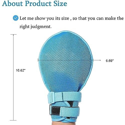 Dementia Restraint Gloves 2 Pack Safety Mitts For Elderly Unconscious ICU