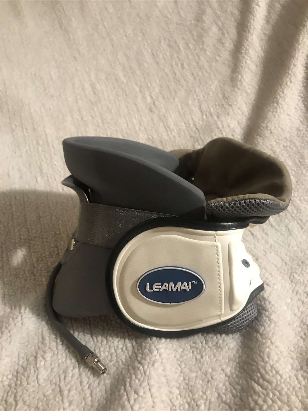 LEAMAI-Standard Cervical Neck Traction Device, Collar,GRAY/WHI w/o Pump