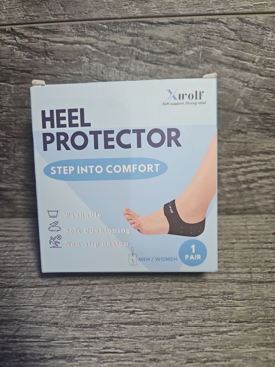 Xwolf Adjustable Neoprene Heel Protectors Black Size Large For Men/Women