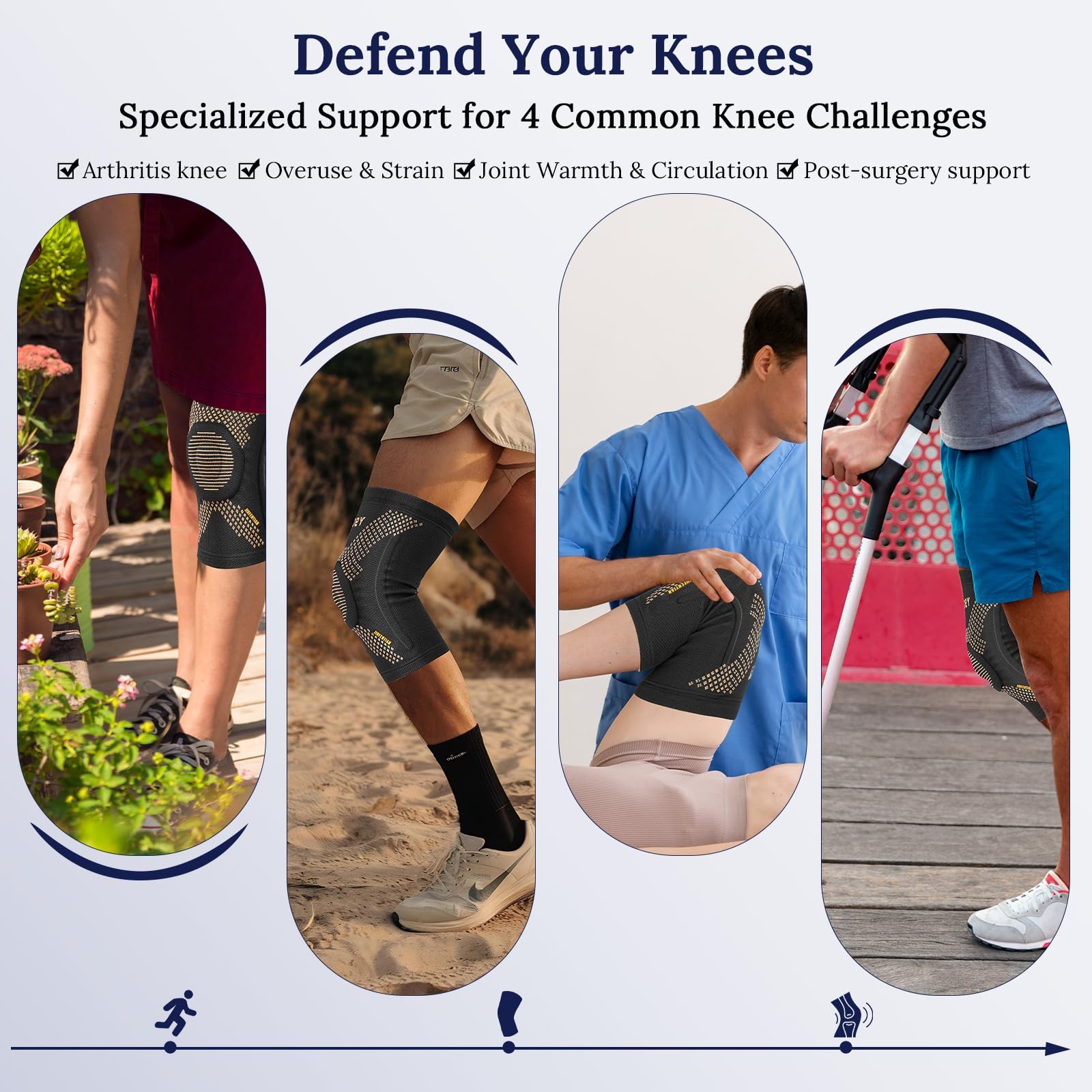 Copper Knee Brace with Spring Support for Women Maximum Support & Enhanced Fl…