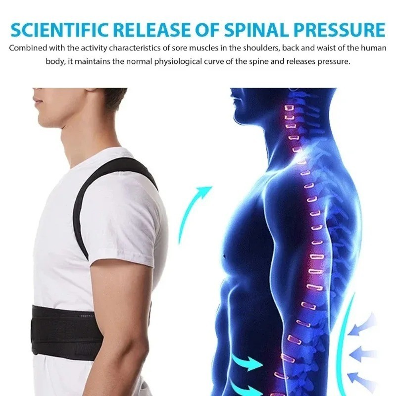 Posture Corrector Support Magnetic Back Shoulder Brace Belt Band For Men Women