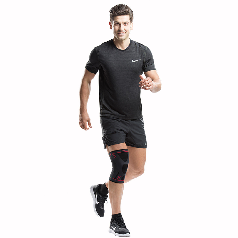 Kuangmi Knee Sleeve Compression Brace Breathable Sports Support Blue 1PC