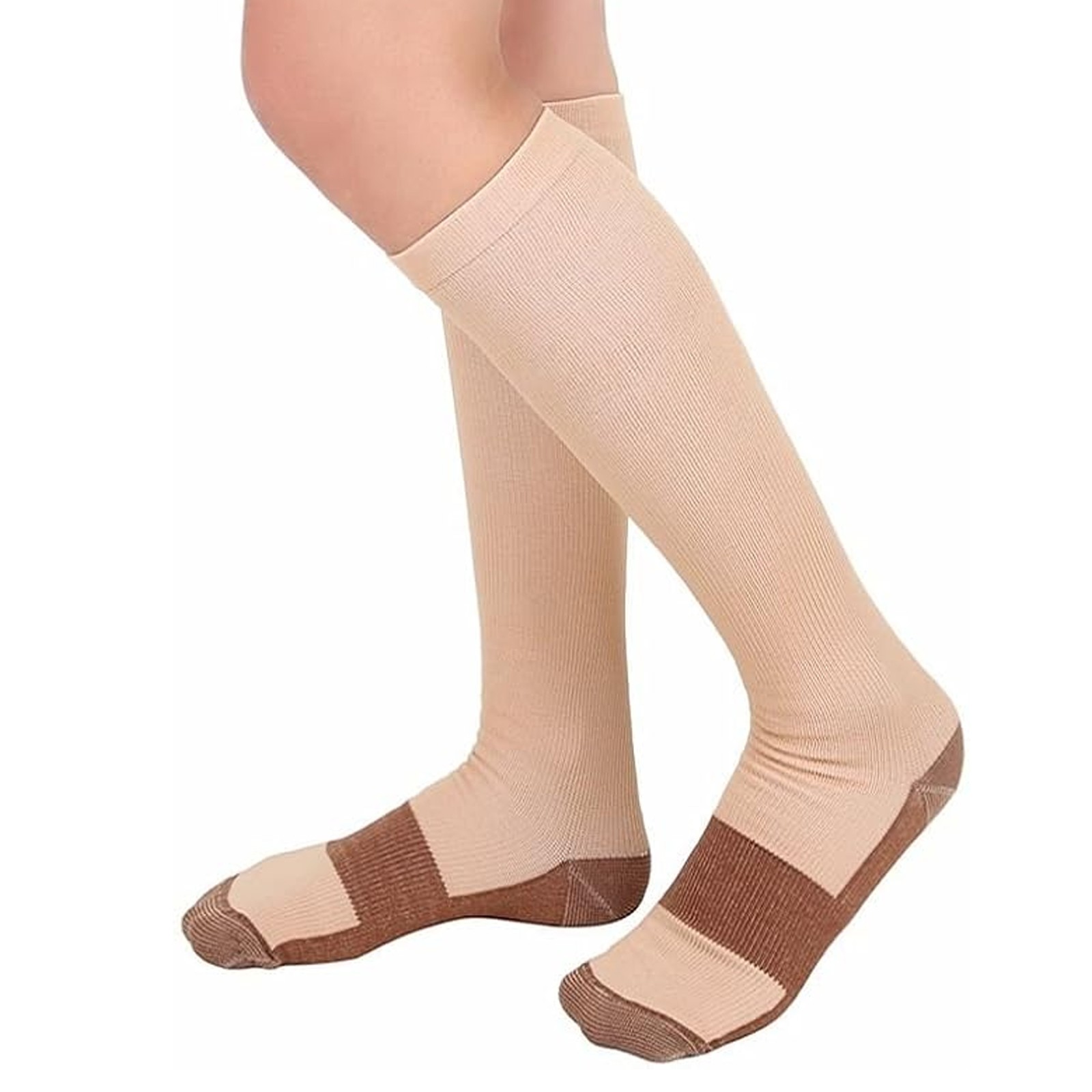 15 Pairs Knee-High Compression Socks Random Color 20-30mmHg Mens Womens S/M-XXL