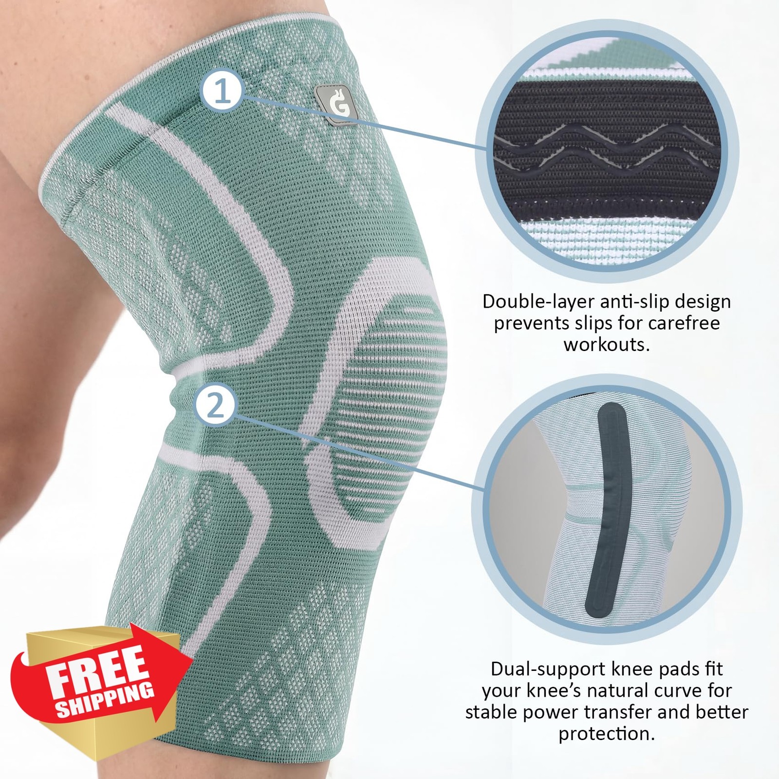 GOOGAH Knee Brace XX-Large Green