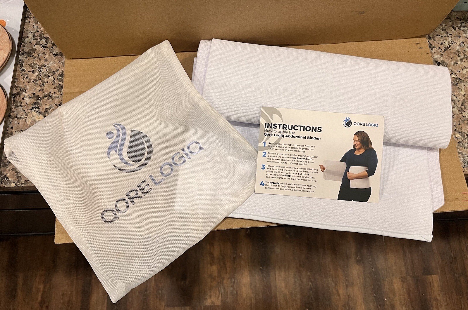 QORE LOGIQ Plus Size Abdominal Binder Post Surgery for larger Men + Women -3XL