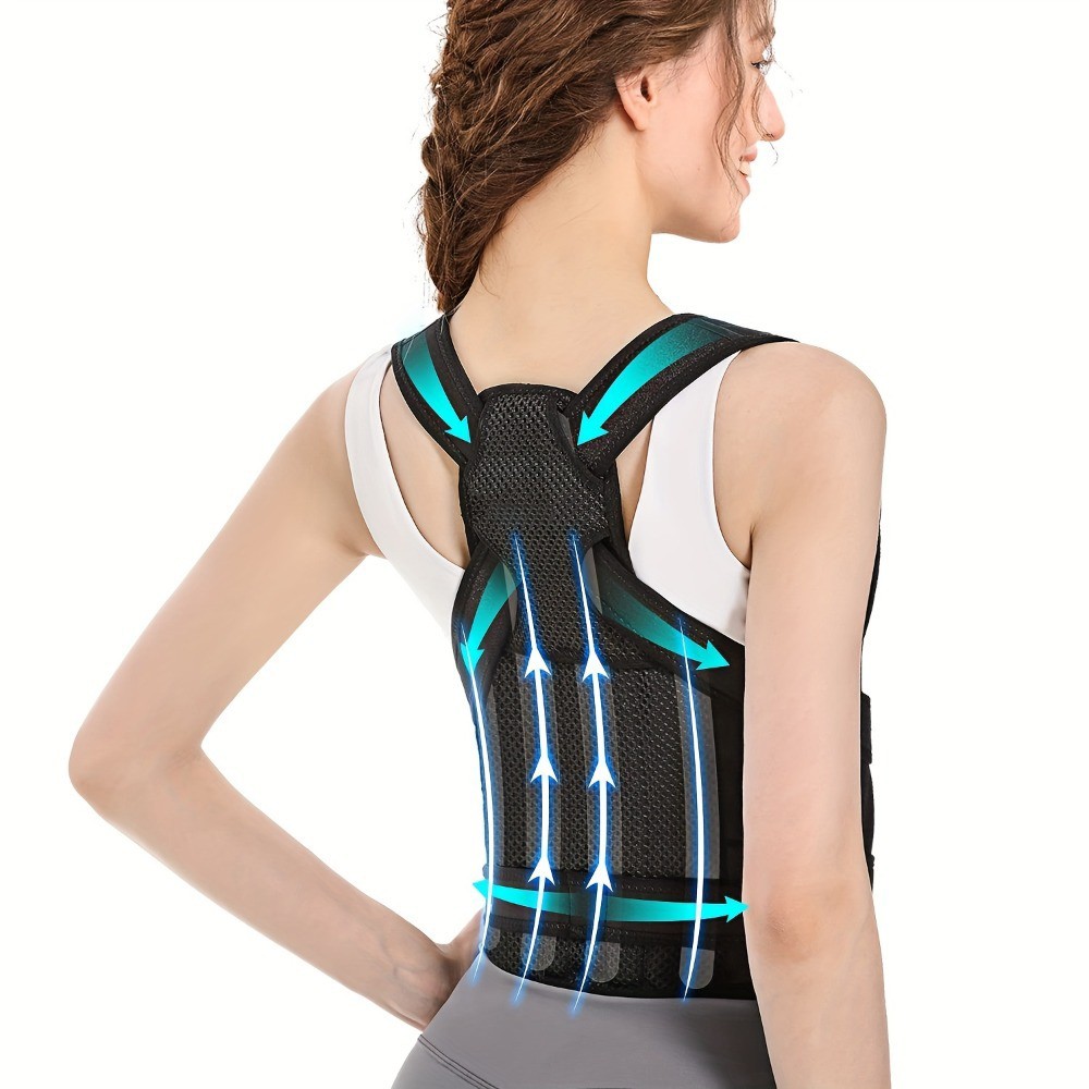 1x Posture Corrector – with Adjustable Straps fits Adults, Gyms, Offices, Travel