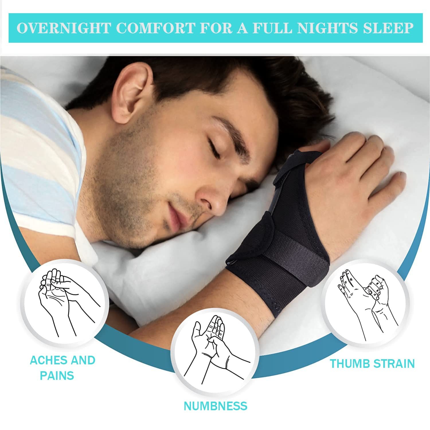 2PCS Thumb Support Splint Reversible Thumb and Wrist Stabilizer for Pain Reliefc