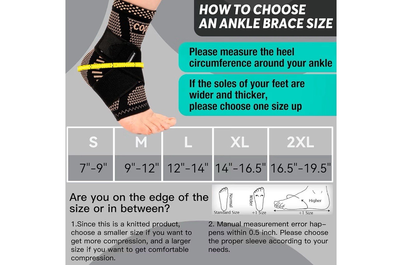 INDEEMAX Ankle Sprained Anklet Compression Sleeve Copper Infused Support