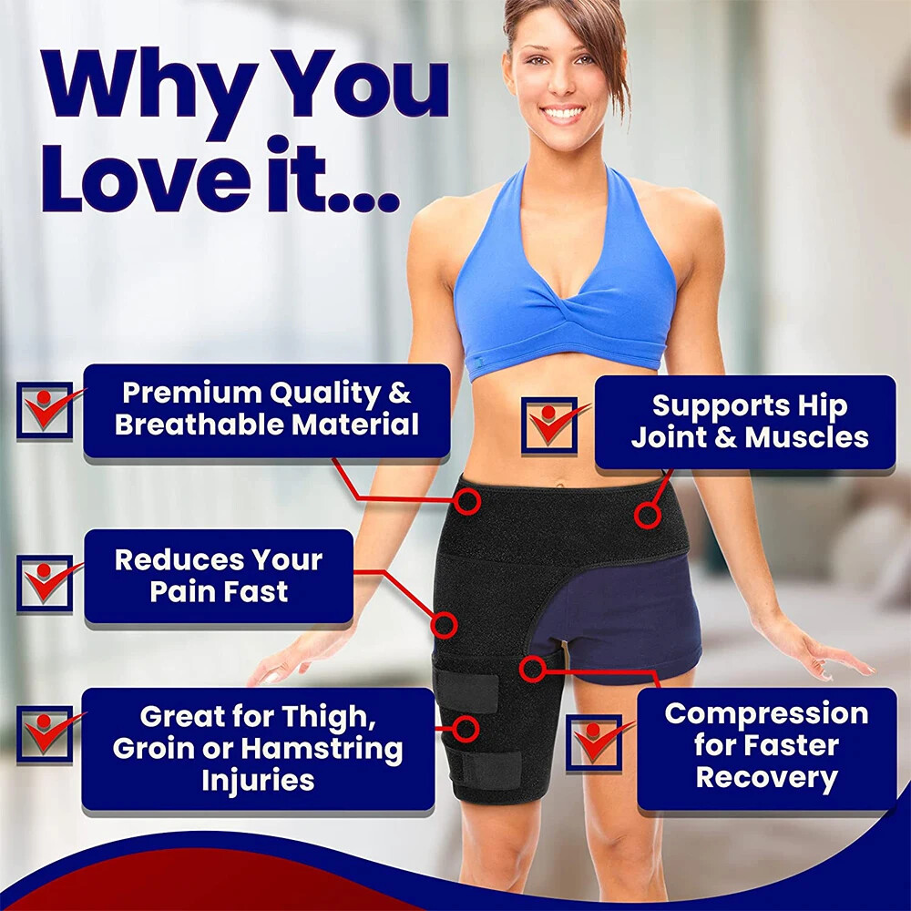 Pain Relief Compression Strap for Sciatica, Groin, and Thigh Support – Hip Brace