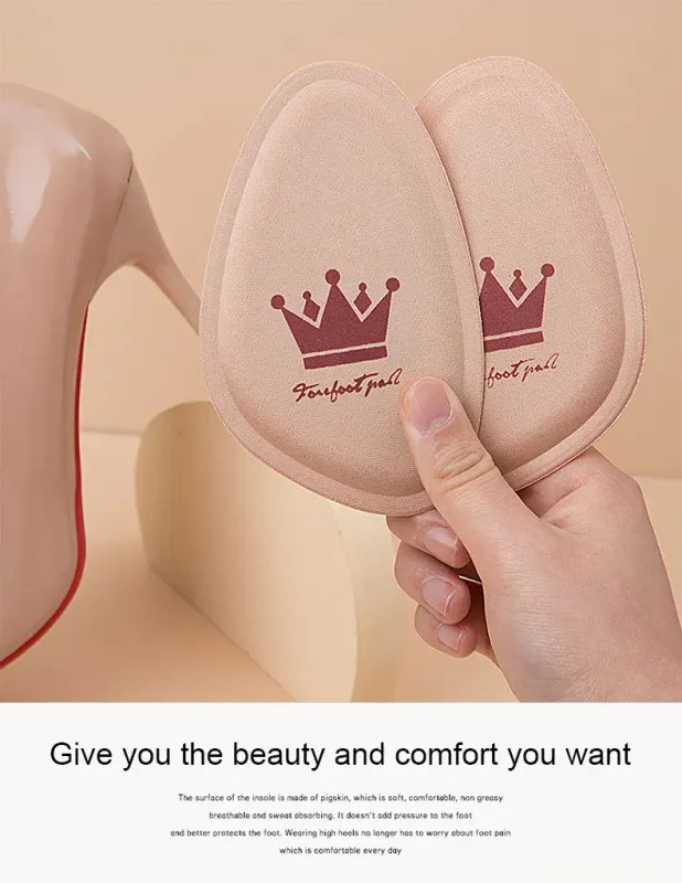 Women Forefoot Pad Pain Relief Insert Half Size Insoles Non-slip Cushion Shoe…