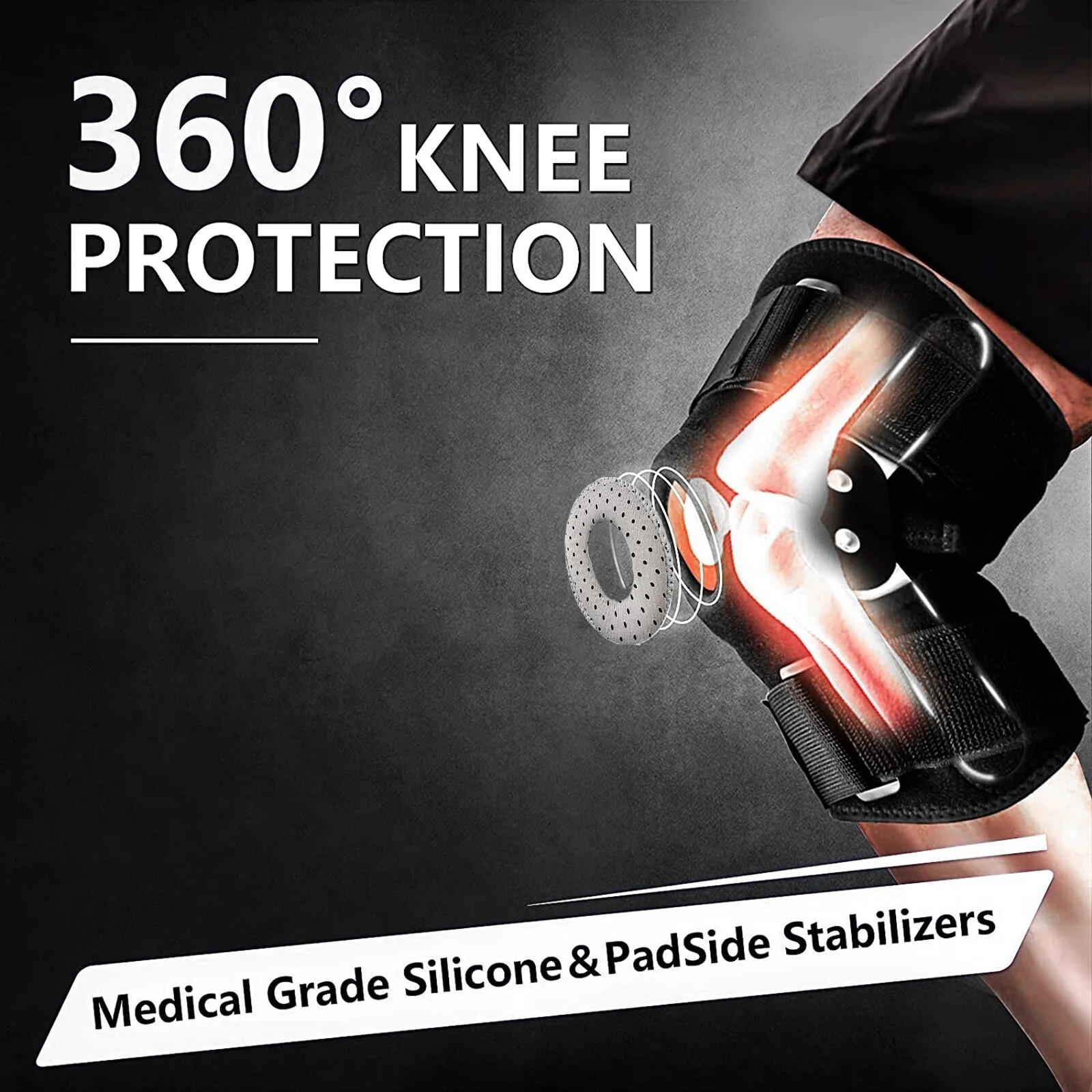 Orthopedic Hinged Knee Brace Pad Support Compression Sleeve Patella Stabilizer