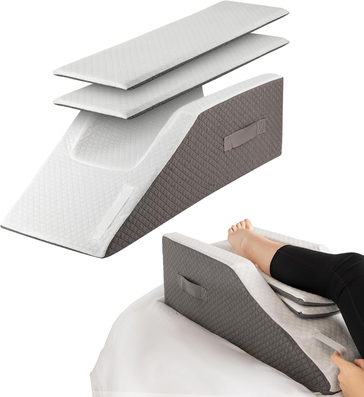 Adjustable Leg Elevation Pillow Knee Ankle Support Post Surgery Recovery