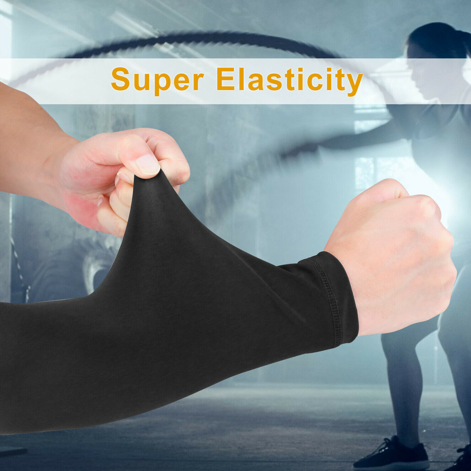 1 Pair Cooling Compression Sports Arm Sleeves Sun UV Protection Elbow Sleeve US