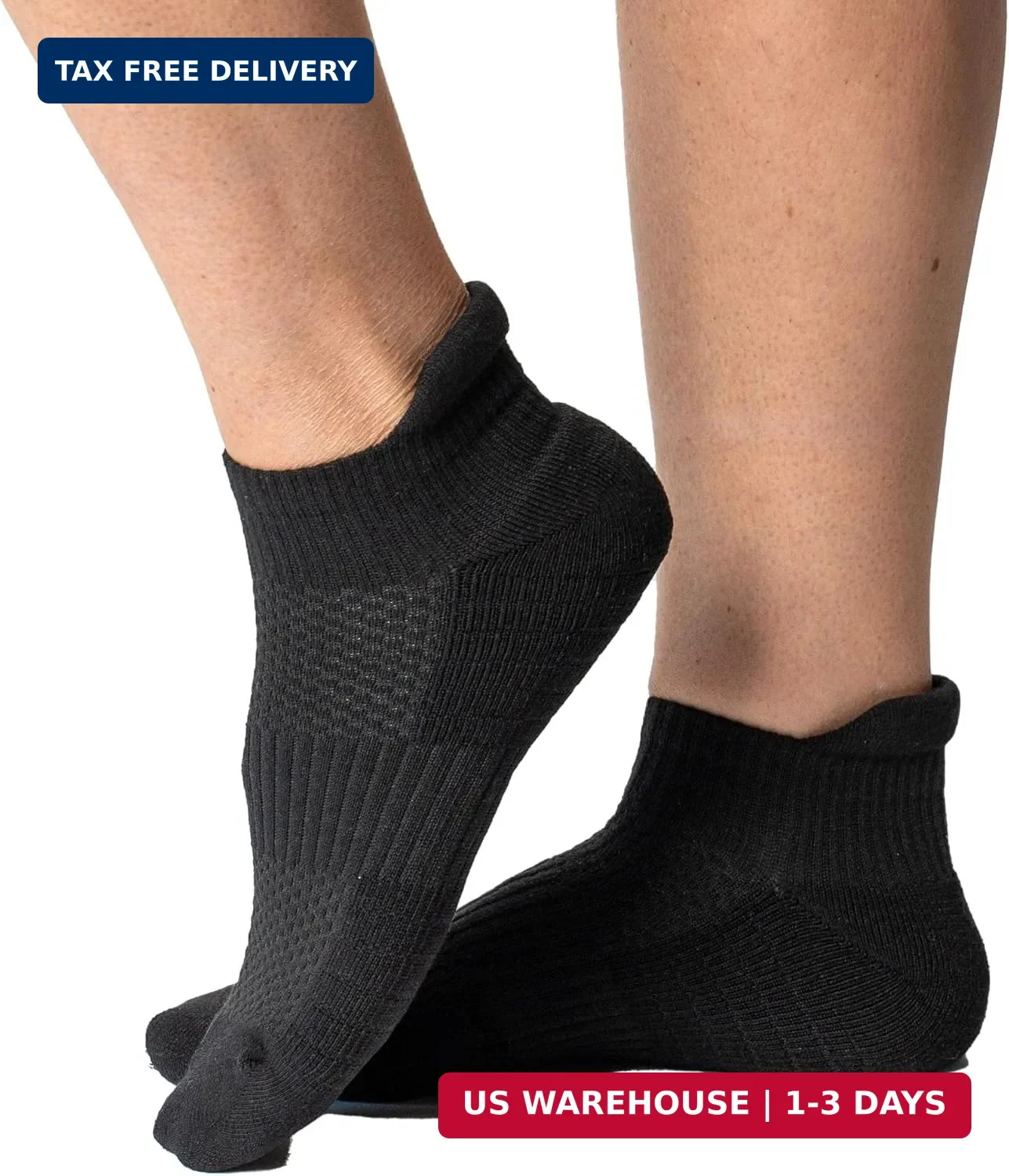 Viasox Ankle Compression Socks for Women & Men, 14 mmHg Support Improves Circula
