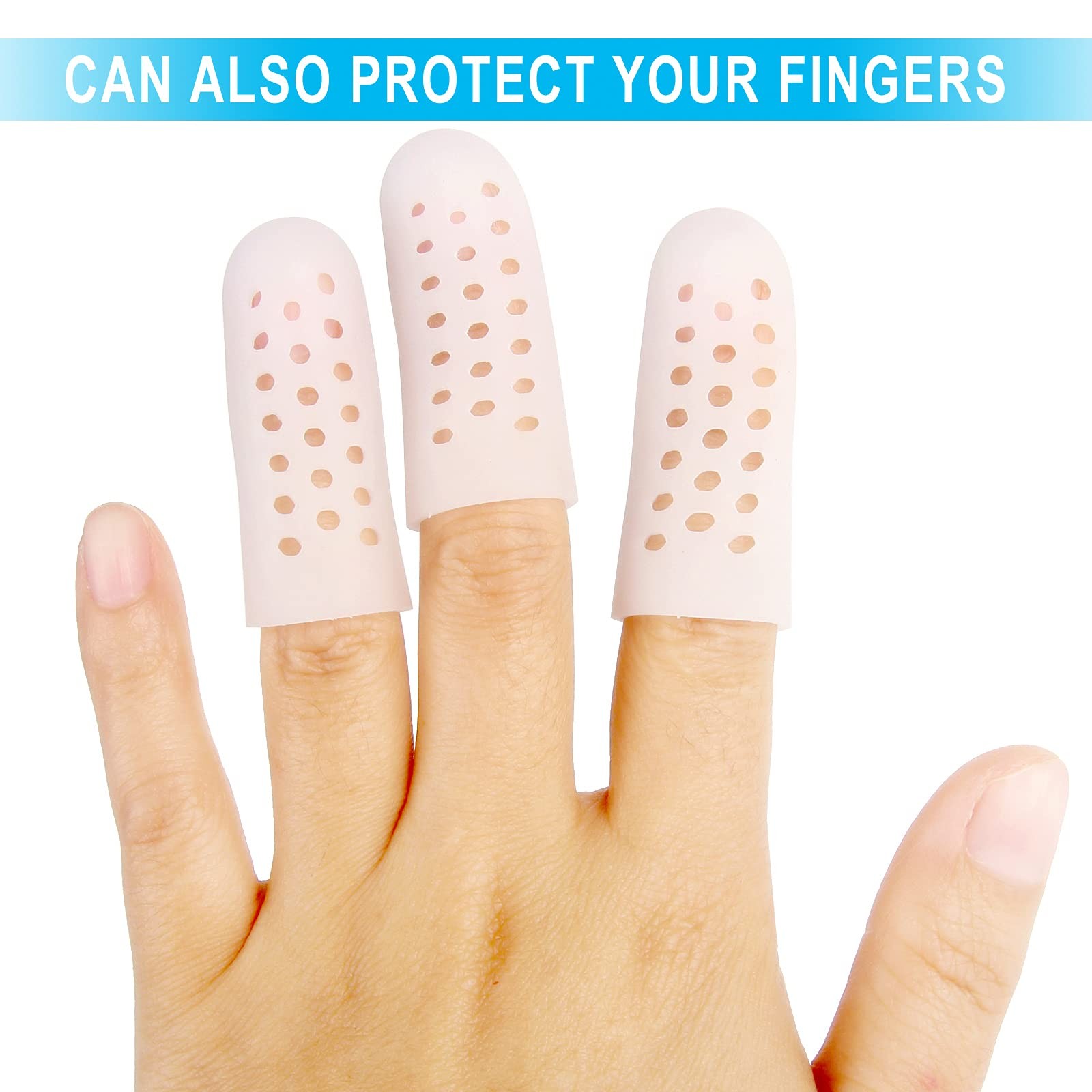 Silicone Toe Caps Breathable Toe Protector Prevents Blisters Small Medium Large