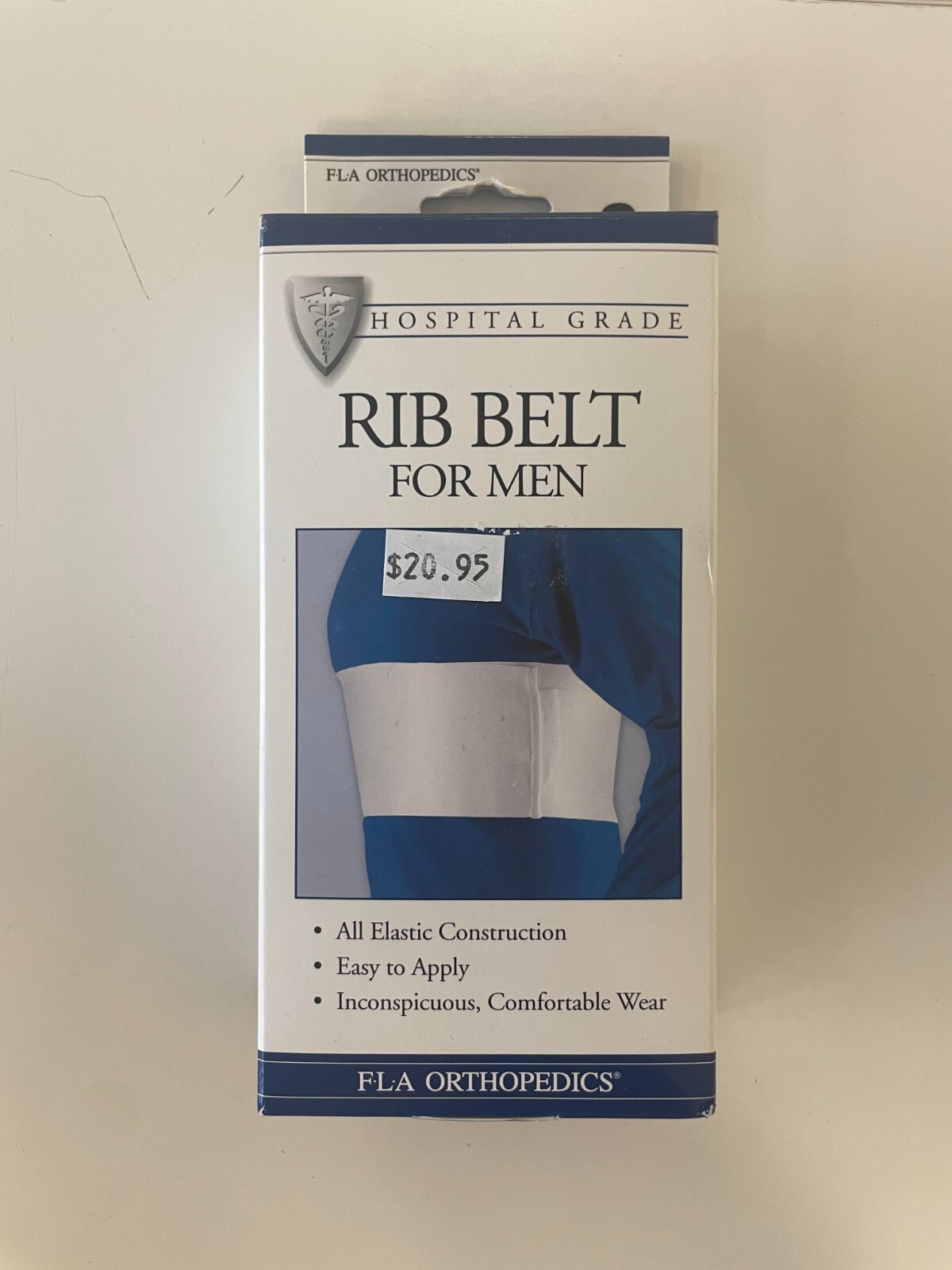 FLA ORTHOPEDICS Hospital Grade Rib Belt For Men (White) Small (32-36″)
