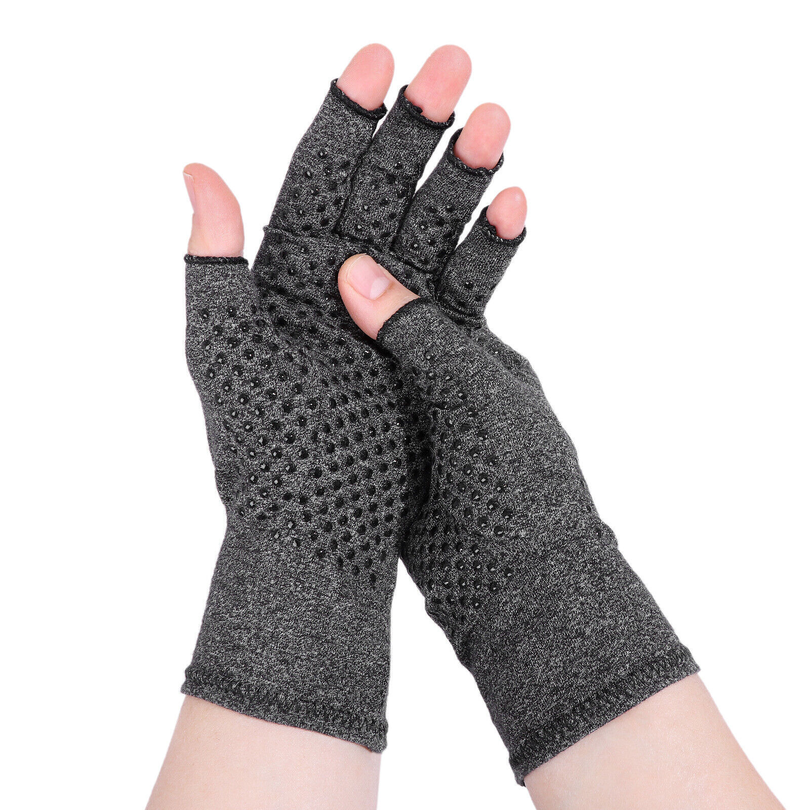 Compression Gloves Open Finger Arthritis Carpal Tunnel Hand Support Pain Relief