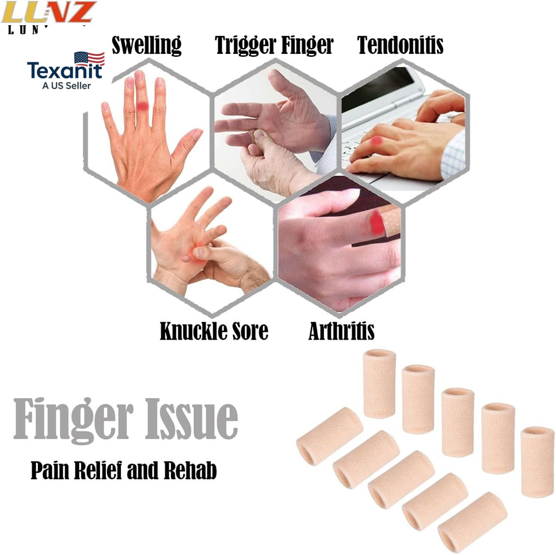 Finger Sleeves, Thumb Splint Support Brace, Relieve Pain for Arthritis,Triggger
