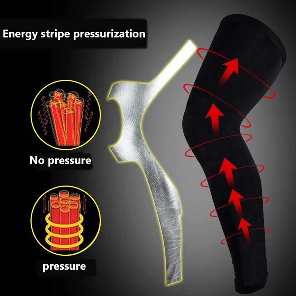 1 PC Outdoor Sport Whole Leg Compression Sleeve – Full Leg Knee Brace for Men