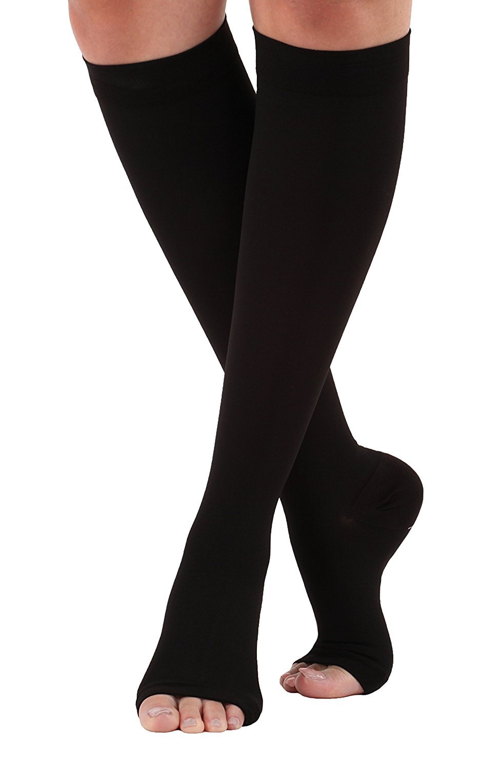 23-32mmHg Medical Support Compression Socks Knee High Stockings Open Toe S-3XL