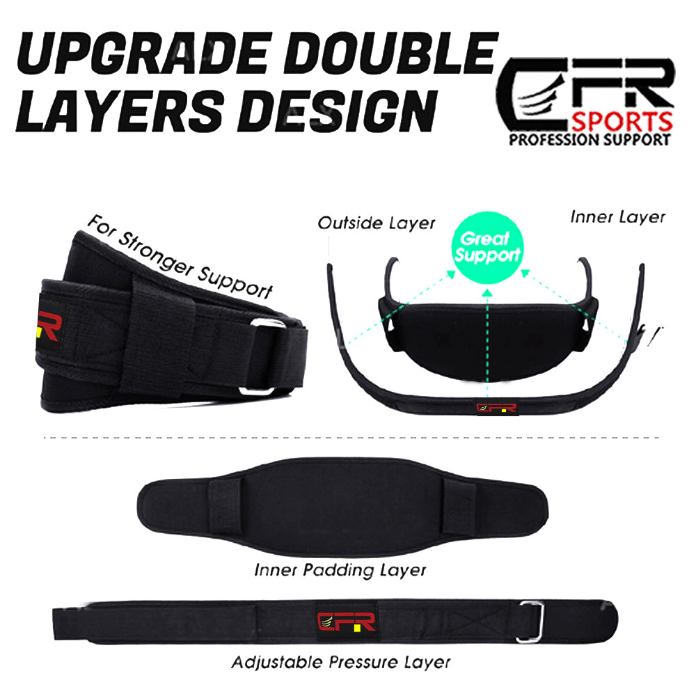 Lower Back Support Belt Exercise Lumbar Waist Brace Pain Relief Weight Lifting @