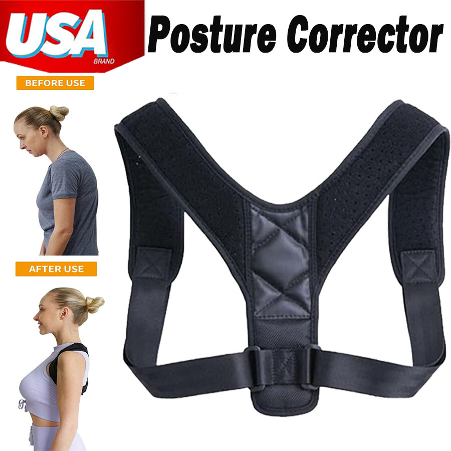 Adjustable sitting posture corrector, back support, shoulder collarbone strap