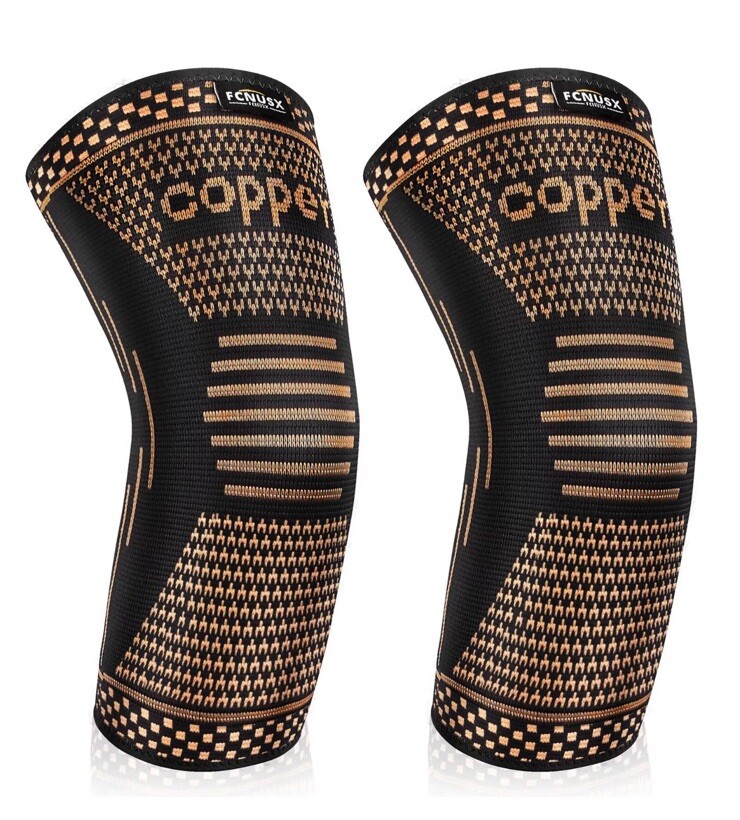 FCNUSX 2 PACK Elbow Braces Copper Size M, Open Pack