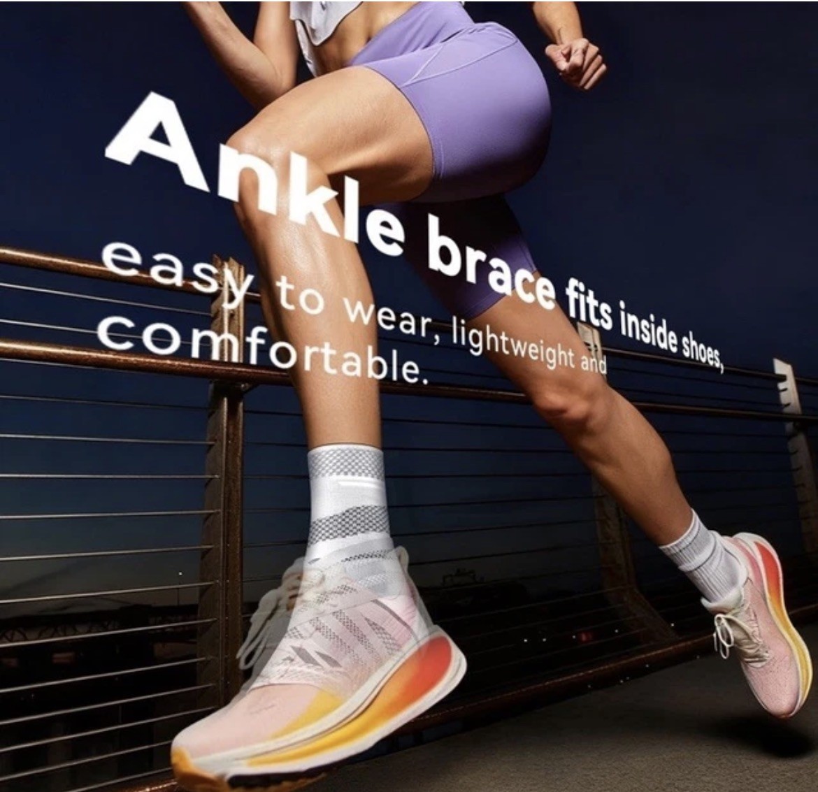 Soloever Ankle Brace For Plantar Fasciitis, Achilles Tendinitis (Grey, Medium)