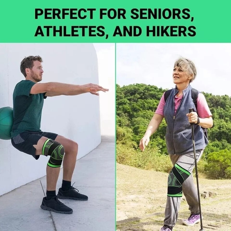 New Knee Sleeve Strap Compression Brace Support Joint Pain Arthritis Relief US
