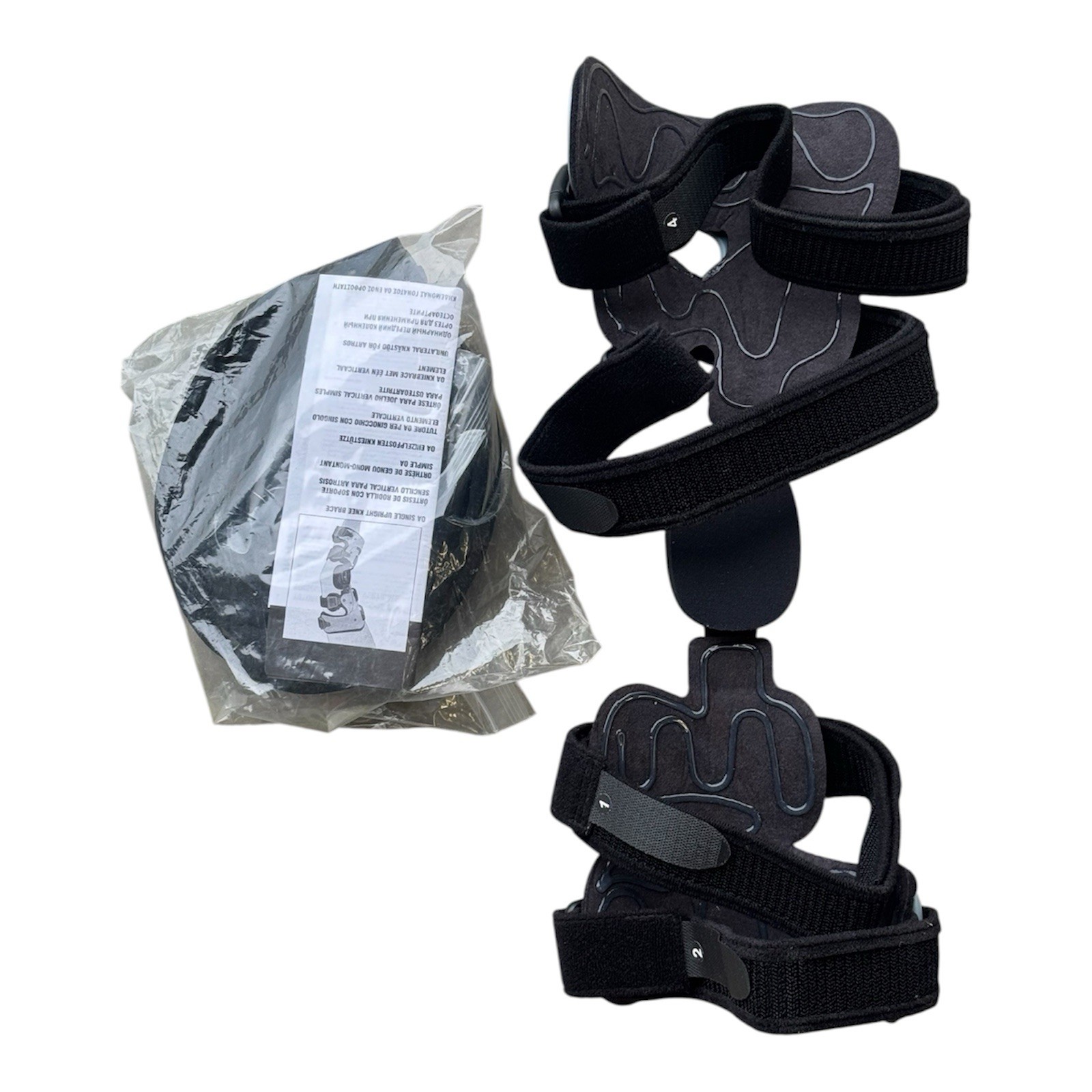 DeRoyal OA Single Upright Knee Brace Stabilization Gray/Black