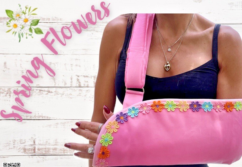 Pink Spring Flowers Arm Sling – Teen 14” Sling- New