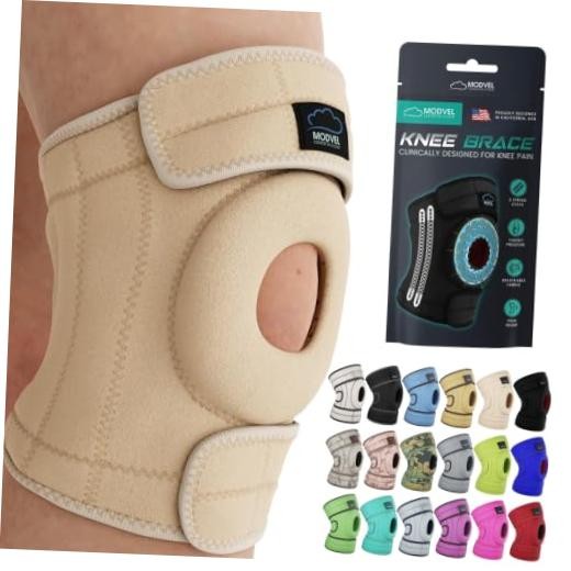 ELITE Knee Brace for Men & Women – Patella Gel Pads Small/Medium A Skin / Nude