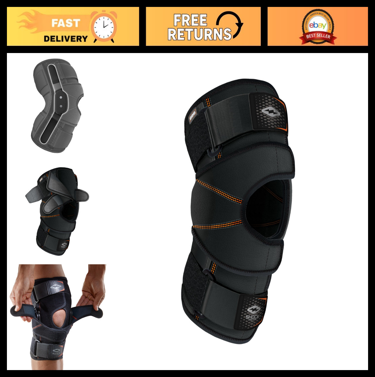 Knee Brace Wrap Support for Patella Issues, Injury Recovery, Compression Stabili