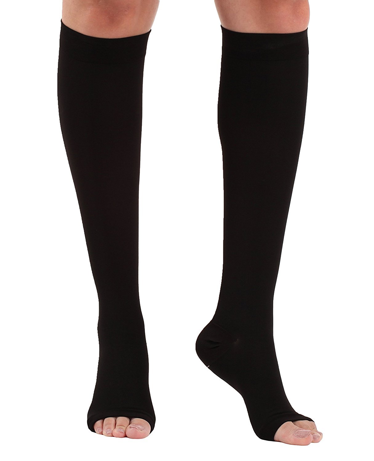 23-32mmHg Medical Support Compression Socks Knee High Stockings Open Toe S-3XL