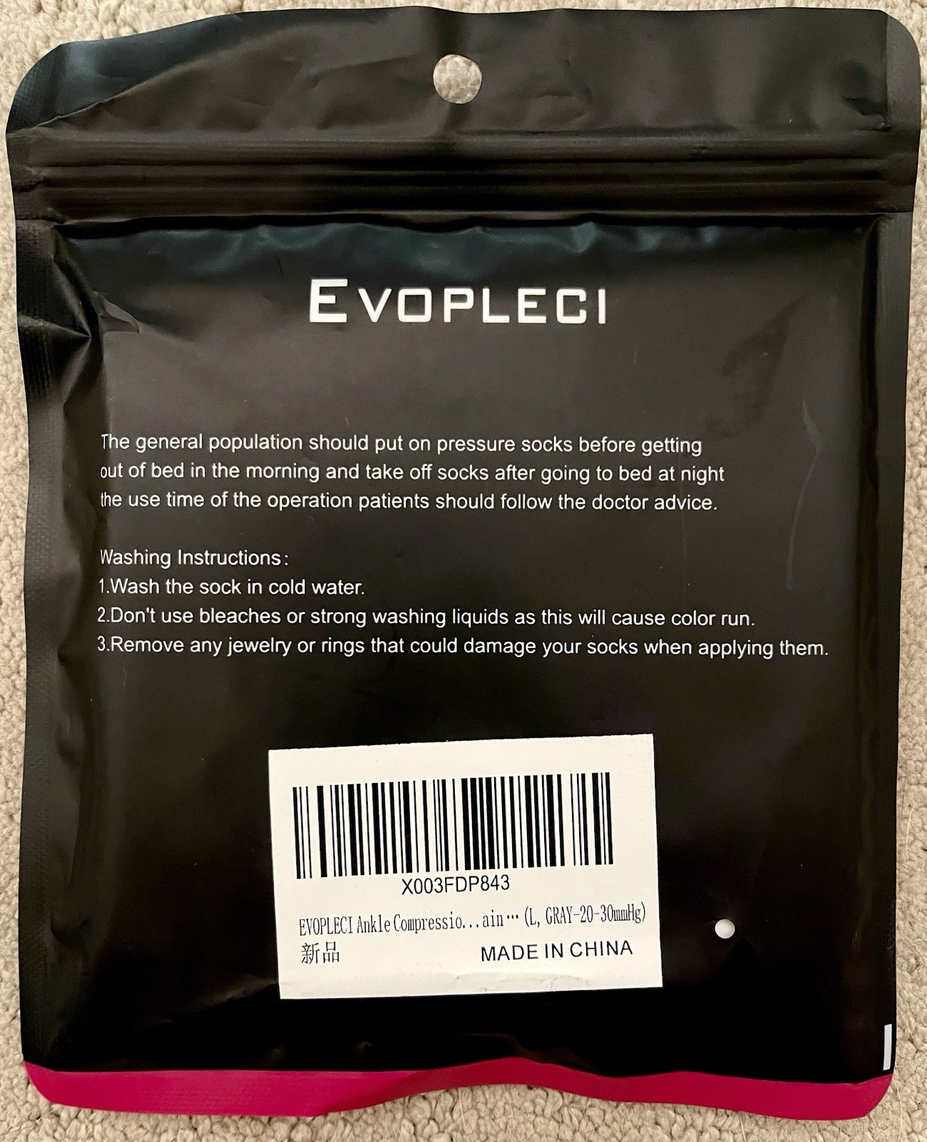 EVOPLECI Ankle Compression Sleeve Socks for Plantar Fasciitis. Unisex